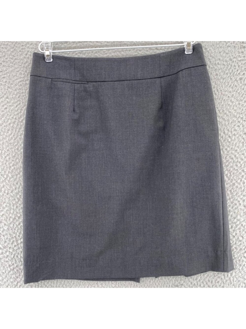 Calvin Klein Skirt Womens 6 Gray Stretch Straight Pencil Lined Above Knee Career